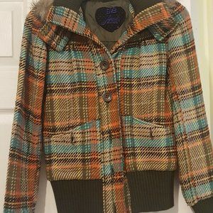 Tweed bomber jacket